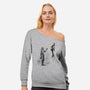 Stranger Wall-womens off shoulder sweatshirt-zascanauta