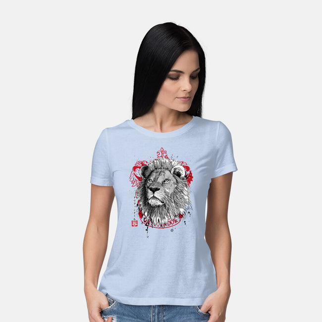 Courage and Determination Sumi-E-womens basic tee-DrMonekers
