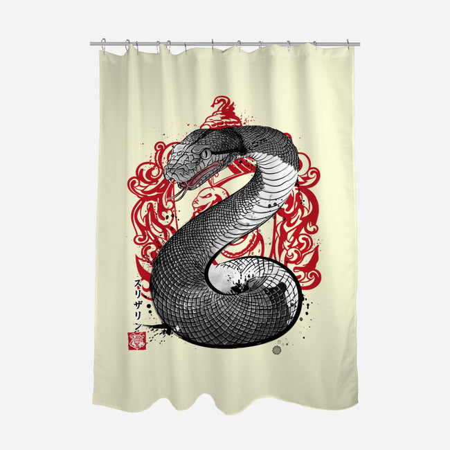 Pride and Ambition Sumi-E-none polyester shower curtain-DrMonekers