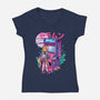 Moon Game-womens v-neck tee-Conjura Geek