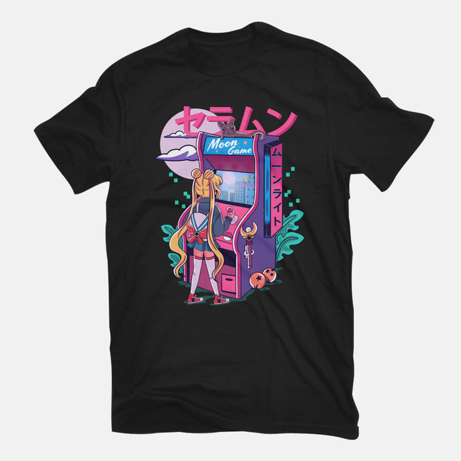 Moon Game-womens fitted tee-Conjura Geek