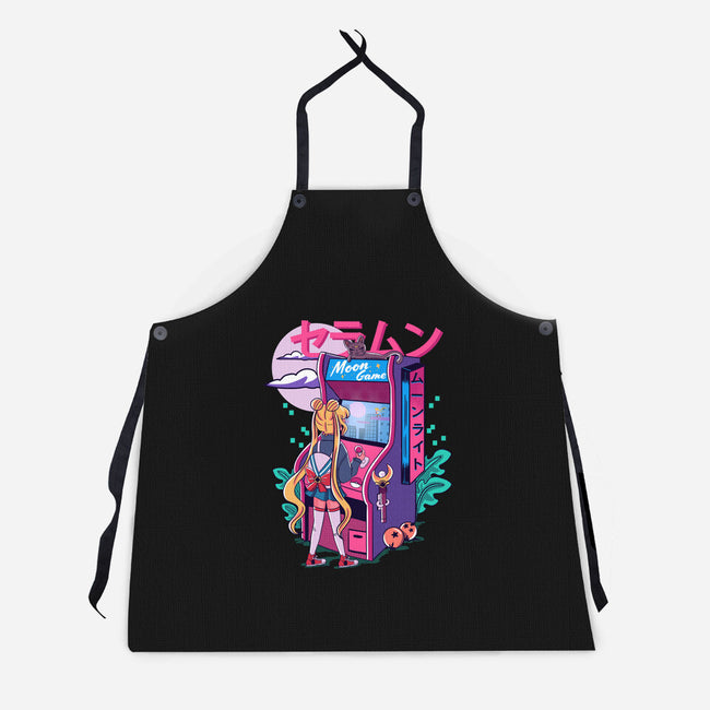 Moon Game-unisex kitchen apron-Conjura Geek