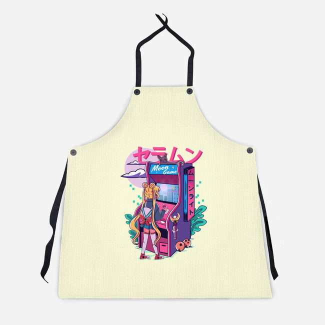 Moon Game-unisex kitchen apron-Conjura Geek