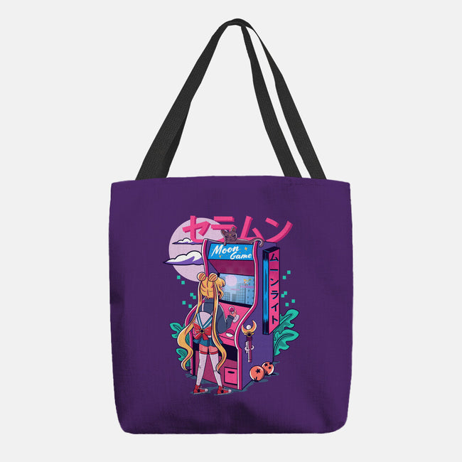 Moon Game-none basic tote bag-Conjura Geek