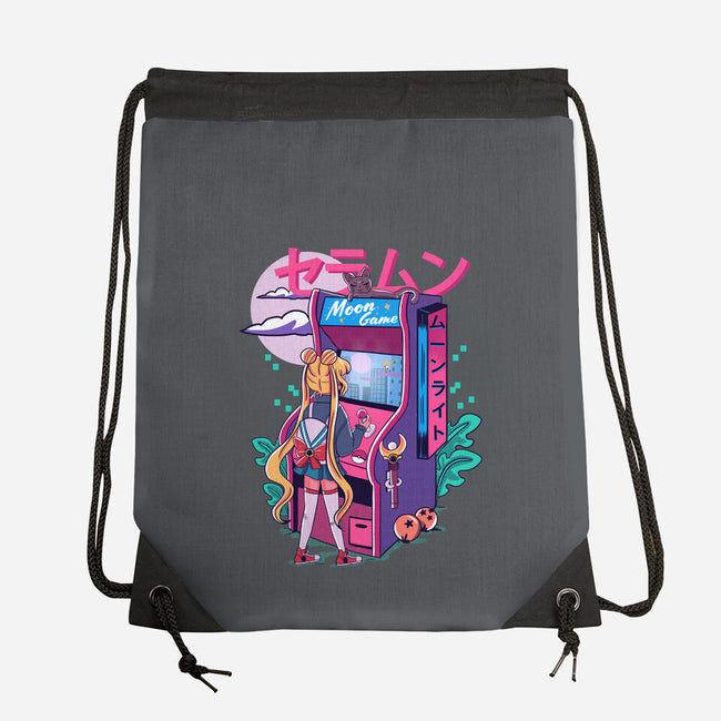 Moon Game-none drawstring bag-Conjura Geek