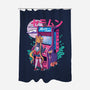 Moon Game-none polyester shower curtain-Conjura Geek