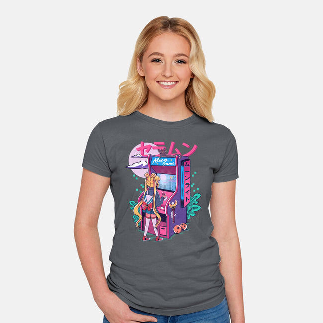 Moon Game-womens fitted tee-Conjura Geek