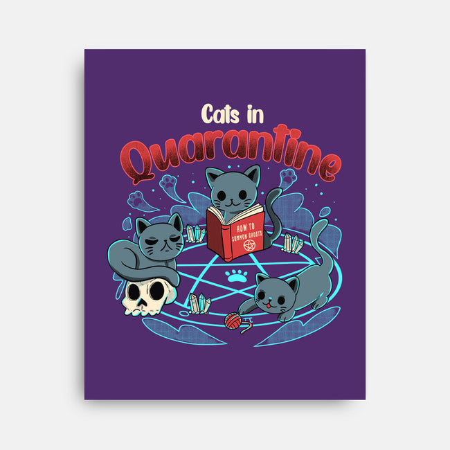 Cats In Quarantine-none stretched canvas-Conjura Geek