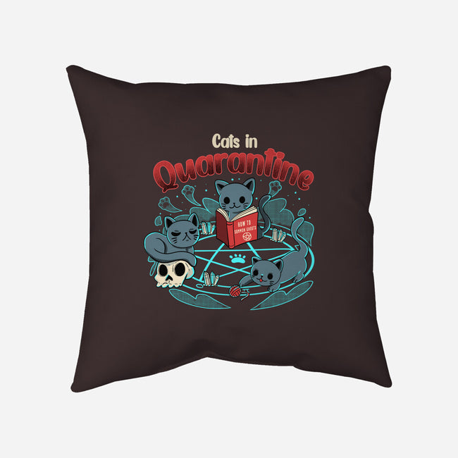 Cats In Quarantine-none removable cover throw pillow-Conjura Geek
