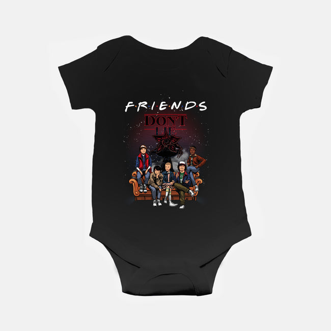 Stranger Friends-baby basic onesie-Conjura Geek