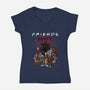 Stranger Friends-womens v-neck tee-Conjura Geek