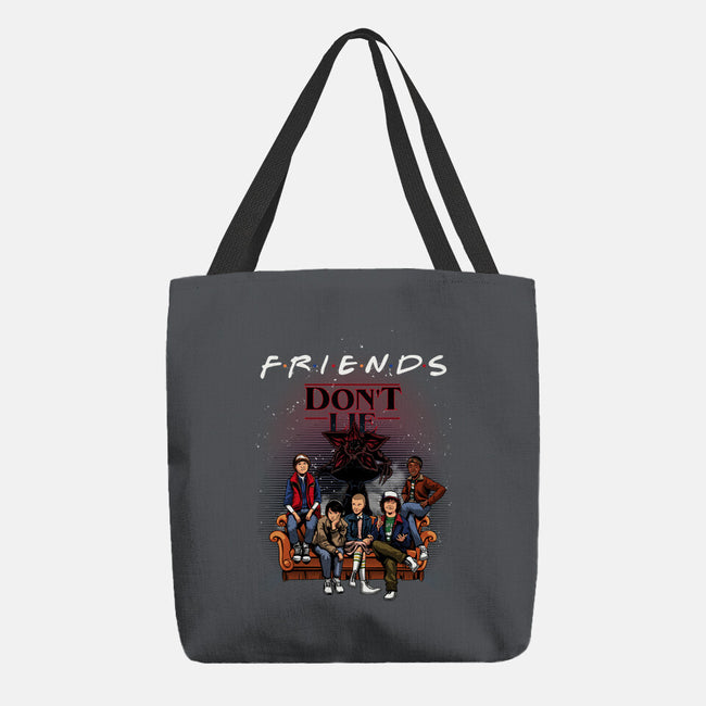 Stranger Friends-none basic tote bag-Conjura Geek