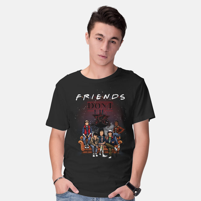 Stranger Friends-mens basic tee-Conjura Geek