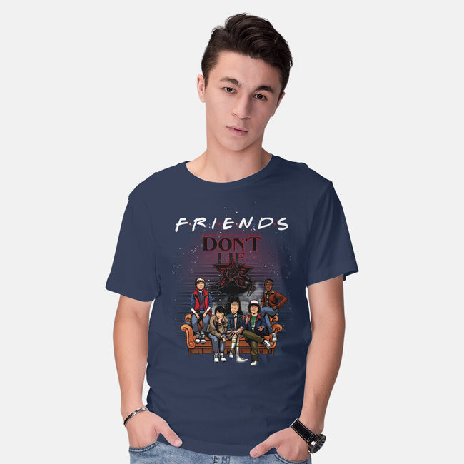 Stranger Friends-mens basic tee-Conjura Geek