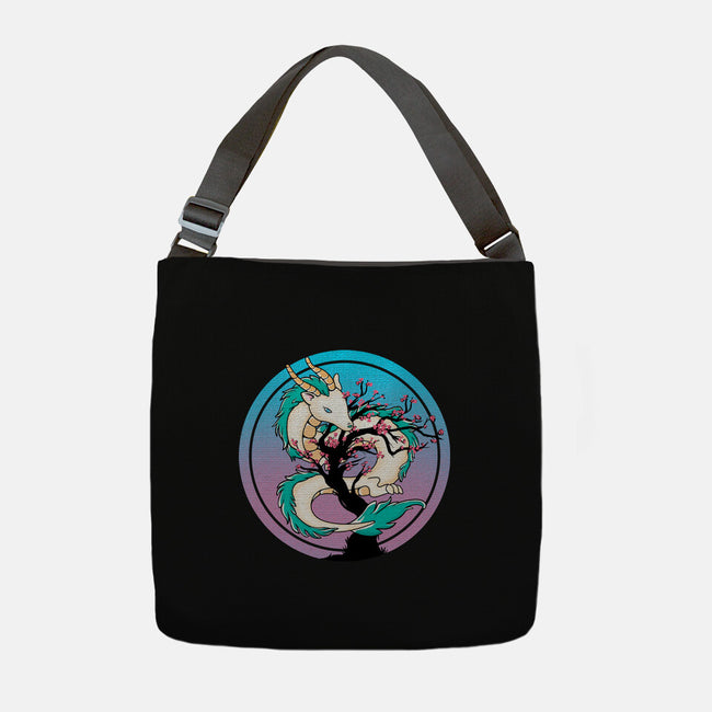 Sakura Dragon-none adjustable tote bag-leepianti