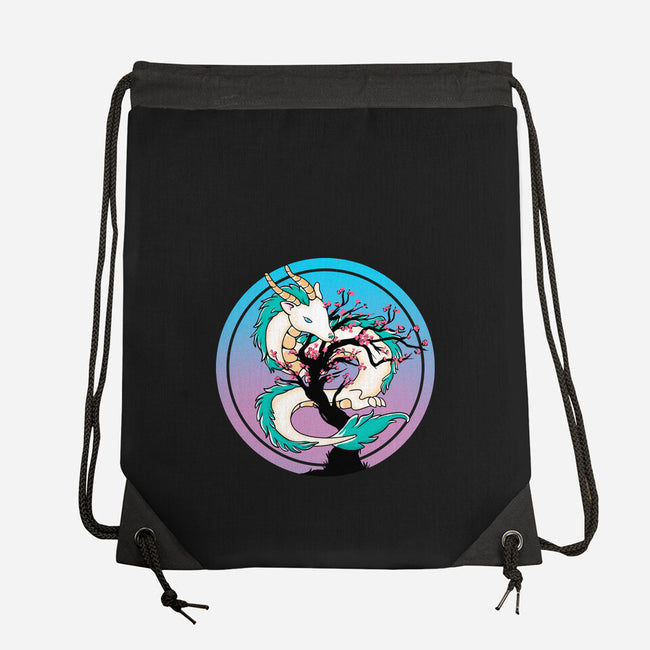 Sakura Dragon-none drawstring bag-leepianti