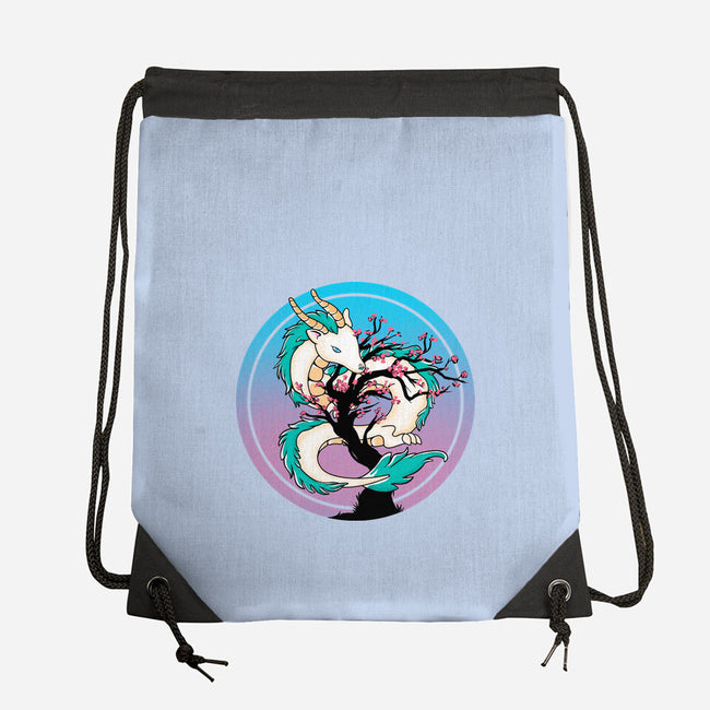 Sakura Dragon-none drawstring bag-leepianti