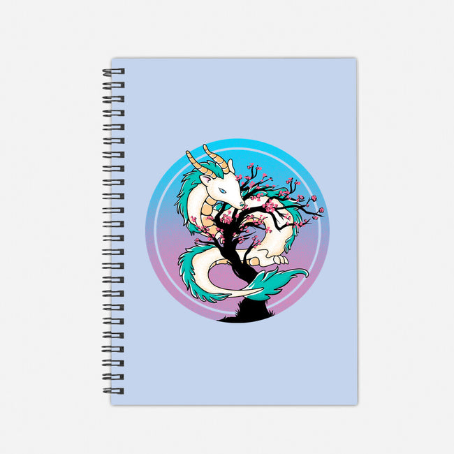 Sakura Dragon-none dot grid notebook-leepianti