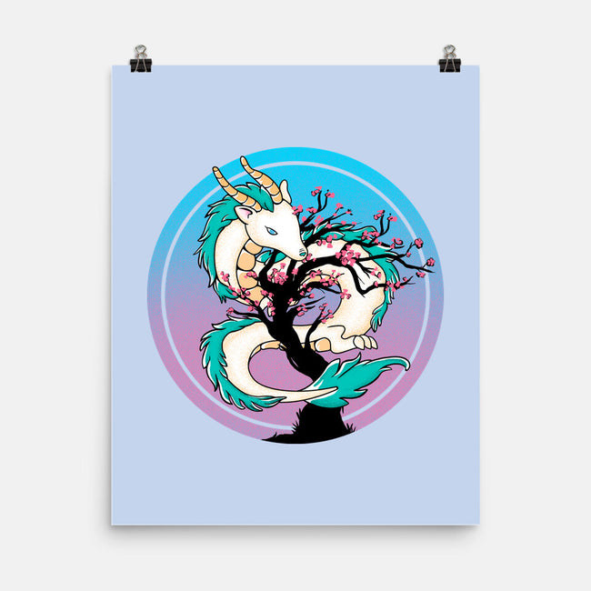 Sakura Dragon-none matte poster-leepianti