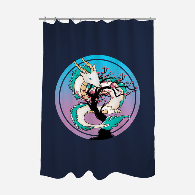 Sakura Dragon-none polyester shower curtain-leepianti