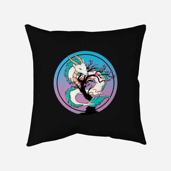 Sakura Dragon-none removable cover w insert throw pillow-leepianti