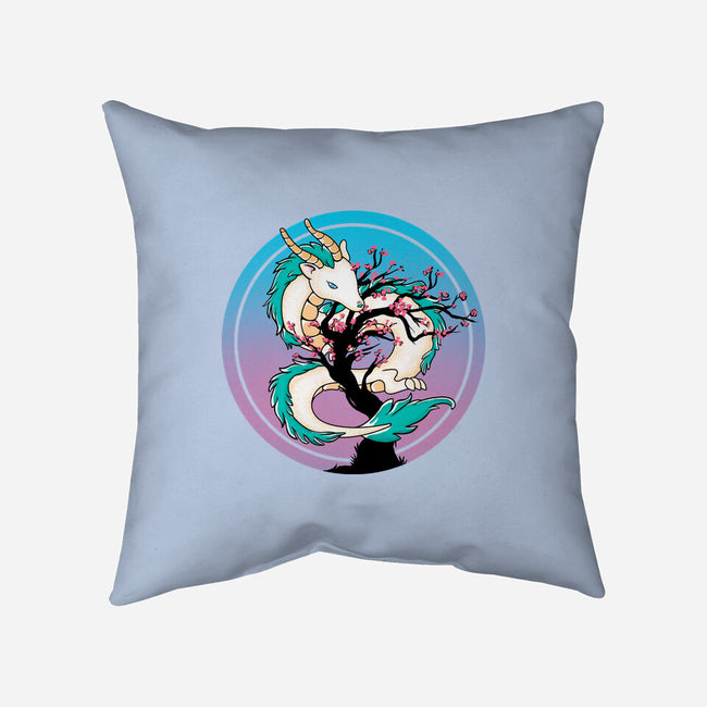 Sakura Dragon-none removable cover w insert throw pillow-leepianti