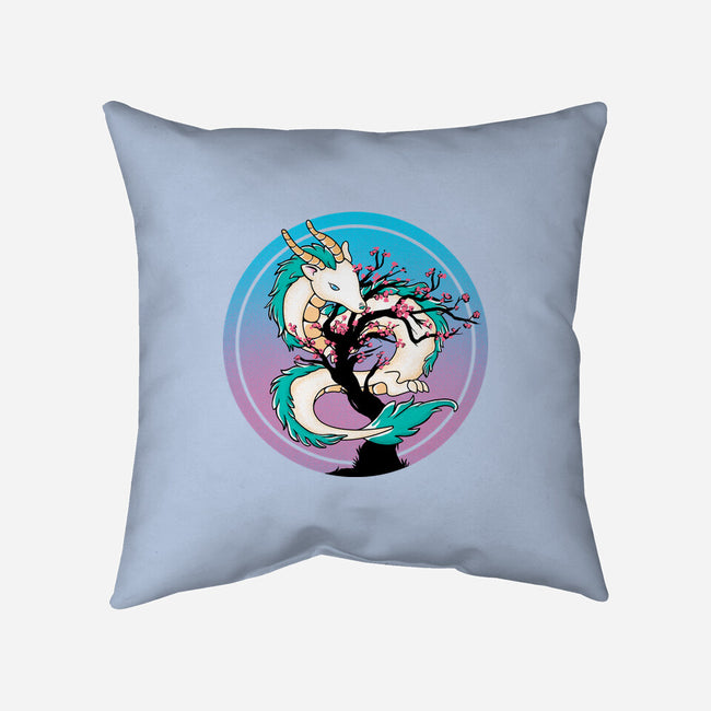 Sakura Dragon-none removable cover throw pillow-leepianti