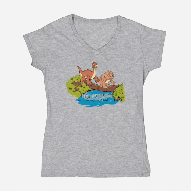 Another Time-womens v-neck tee-leepianti