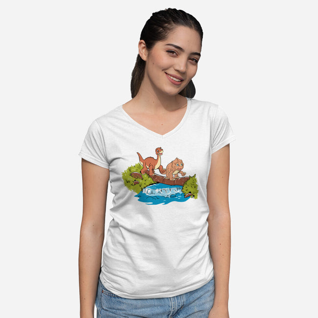 Another Time-womens v-neck tee-leepianti