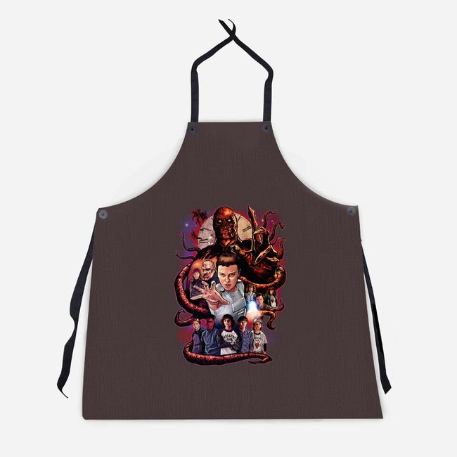 Inverted World-unisex kitchen apron-Conjura Geek