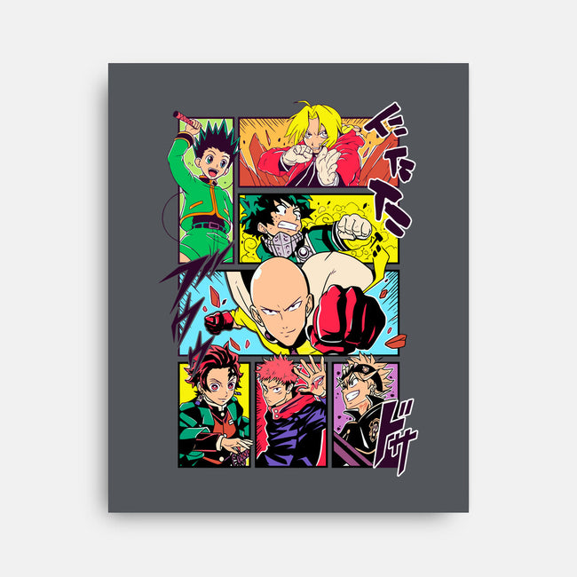 Shonen Characters-none stretched canvas-Bellades