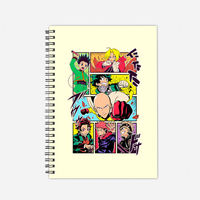 Shonen Characters-none dot grid notebook-Bellades