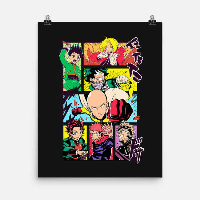 Shonen Characters-none matte poster-Bellades