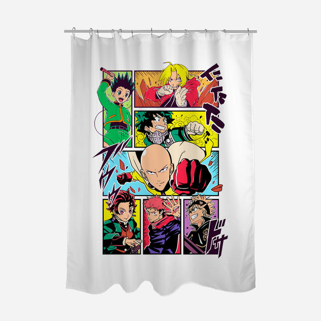 Shonen Characters-none polyester shower curtain-Bellades