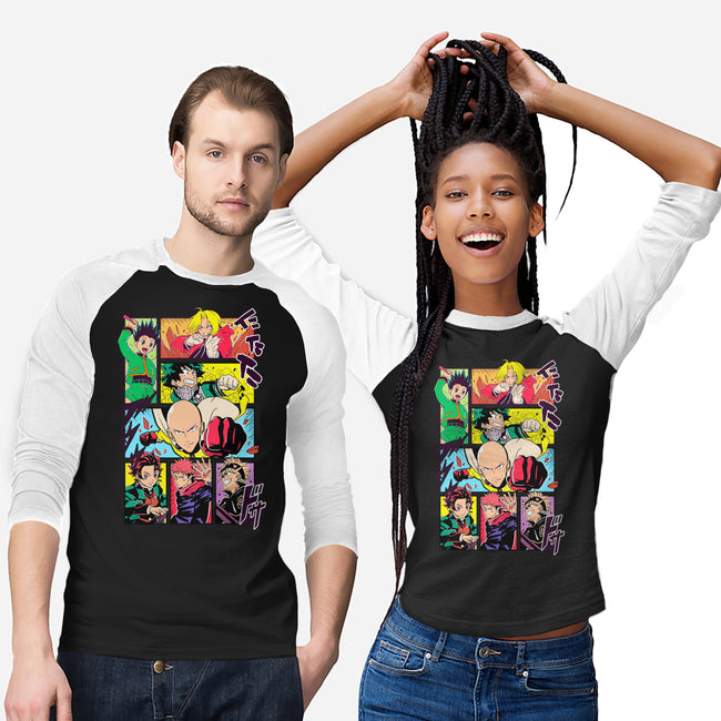 Shonen Characters-unisex baseball tee-Bellades