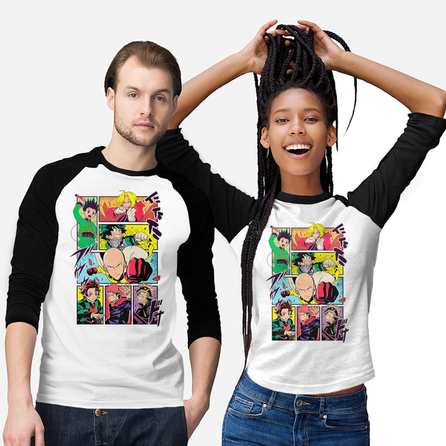 Shonen Characters-unisex baseball tee-Bellades