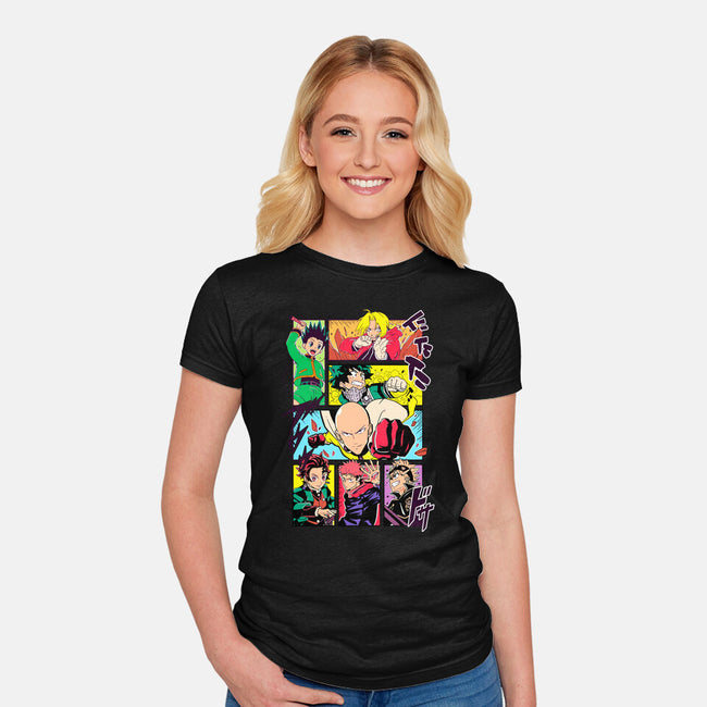 Shonen Characters-womens fitted tee-Bellades