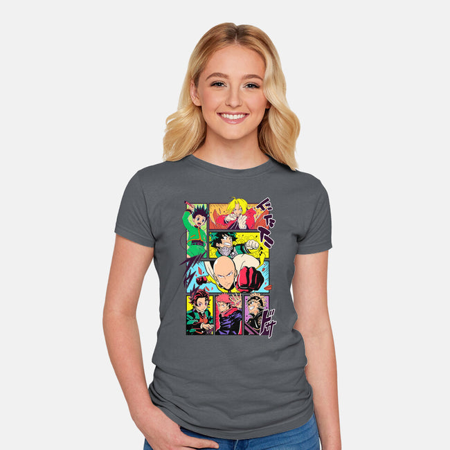 Shonen Characters-womens fitted tee-Bellades