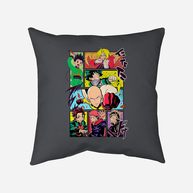 Shonen Characters-none removable cover throw pillow-Bellades