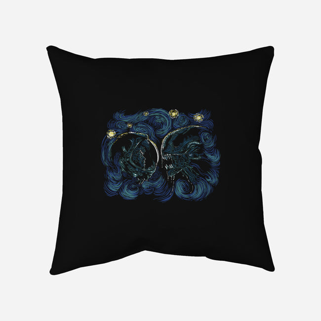 Starry Alien-none removable cover throw pillow-zascanauta