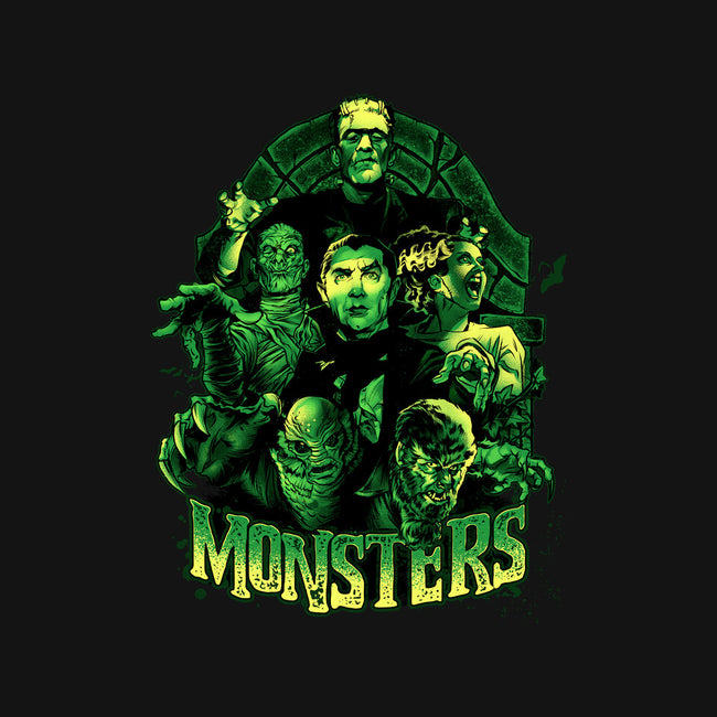 Monsters-womens fitted tee-Conjura Geek