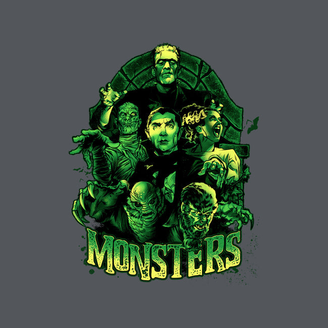 Monsters-none removable cover w insert throw pillow-Conjura Geek