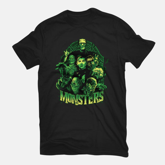 Monsters-womens basic tee-Conjura Geek