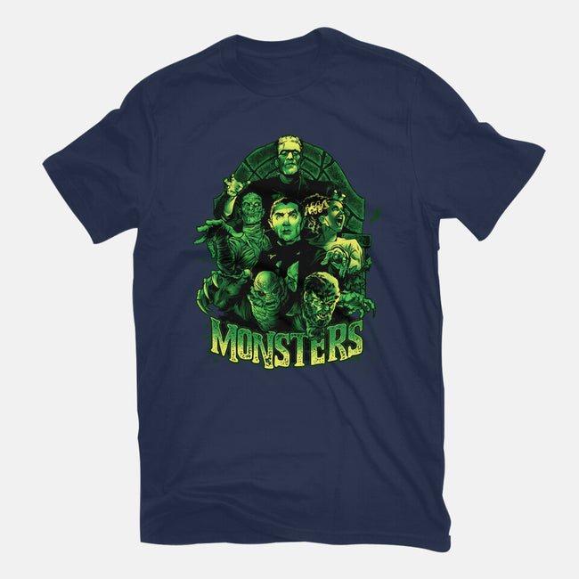 Monsters-womens fitted tee-Conjura Geek