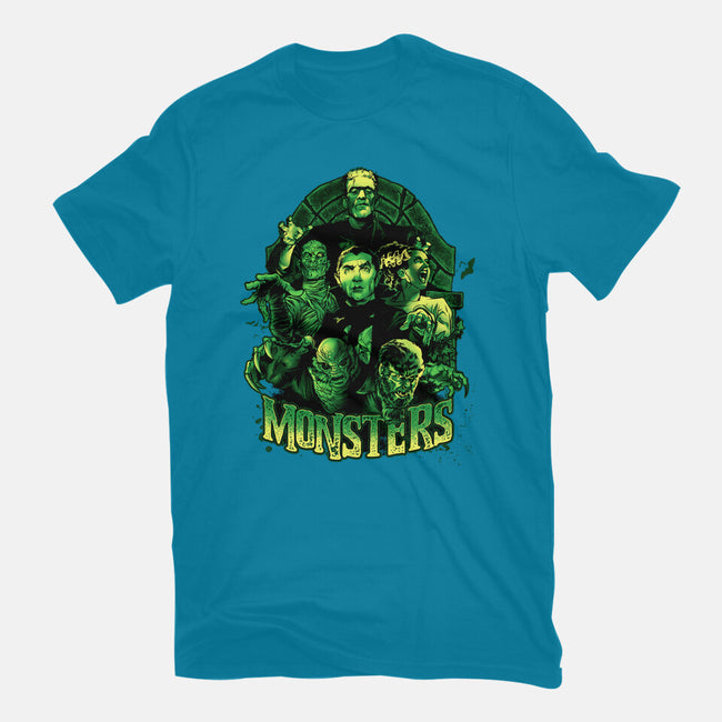 Monsters-womens basic tee-Conjura Geek