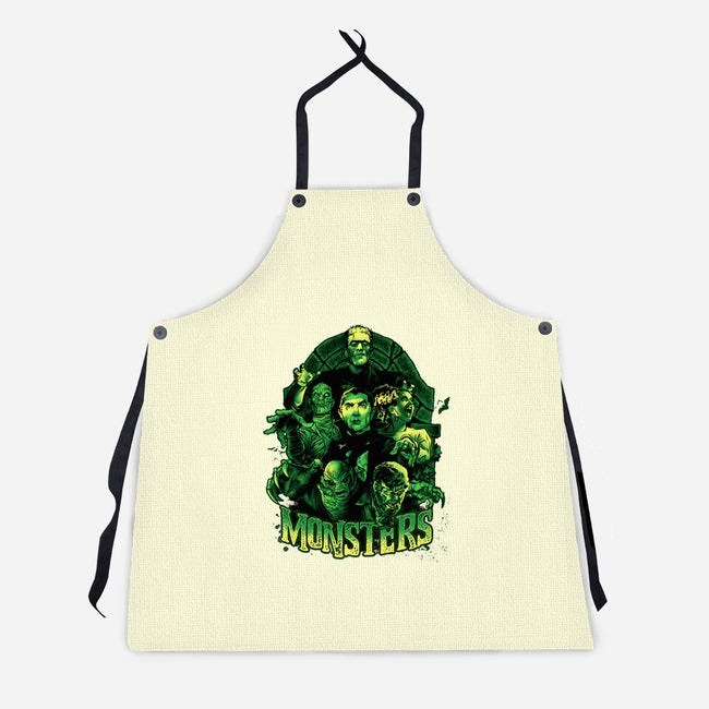 Monsters-unisex kitchen apron-Conjura Geek