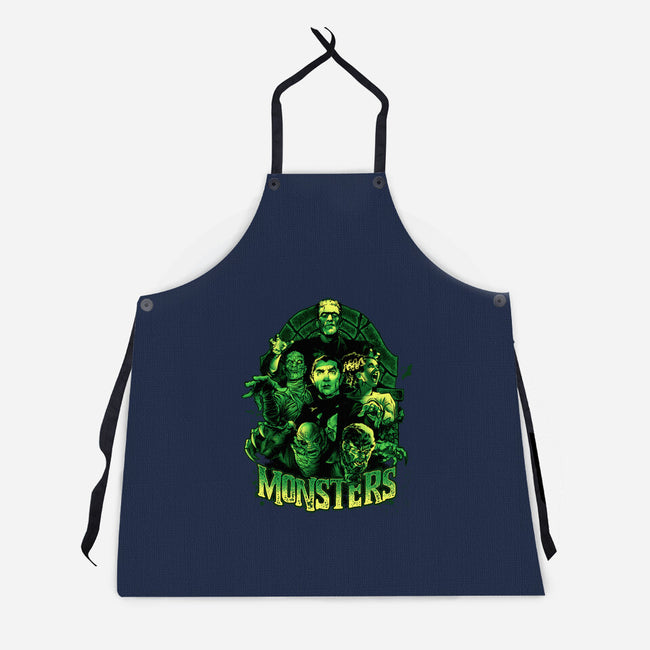 Monsters-unisex kitchen apron-Conjura Geek