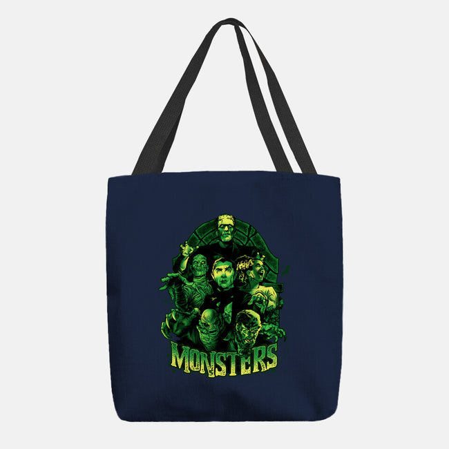 Monsters-none basic tote bag-Conjura Geek