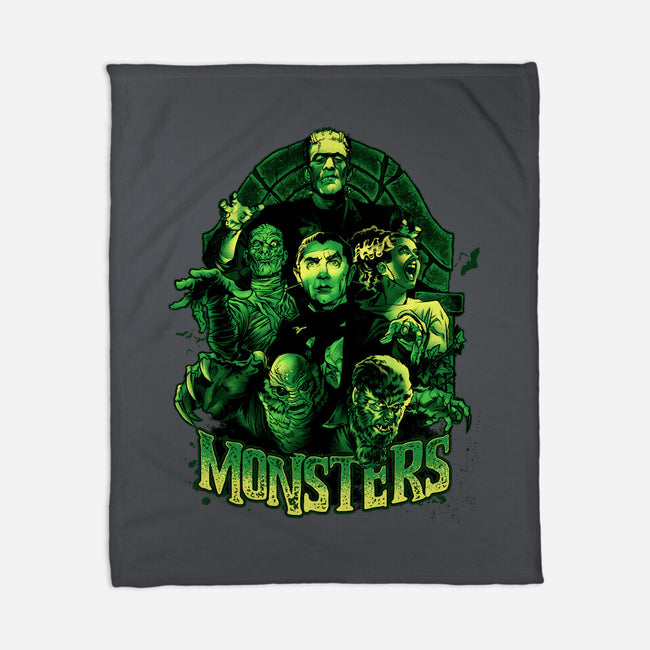 Monsters-none fleece blanket-Conjura Geek