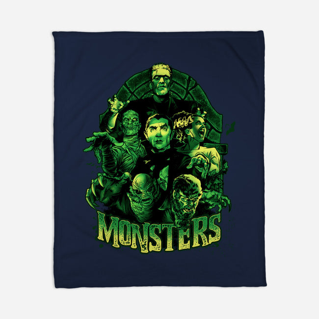 Monsters-none fleece blanket-Conjura Geek